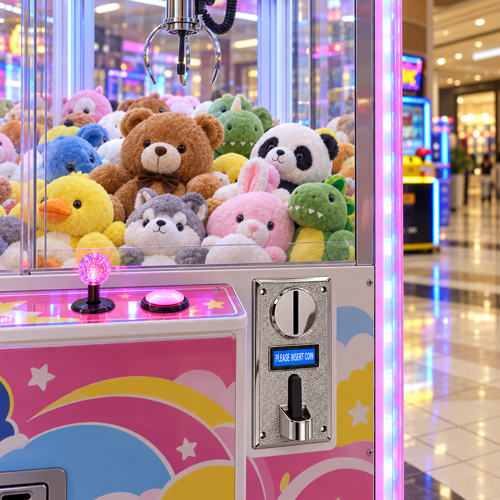 Monedero electrónico en una máquina de peluches
