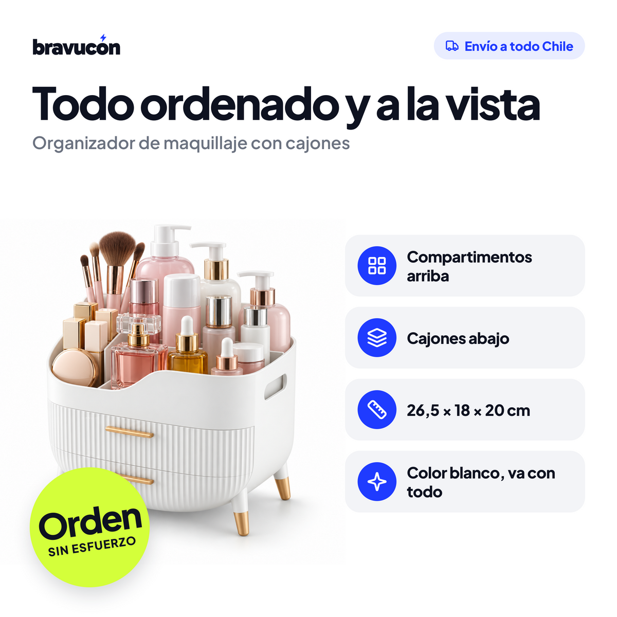 Ventajas de Organizador de maquillaje con cajones