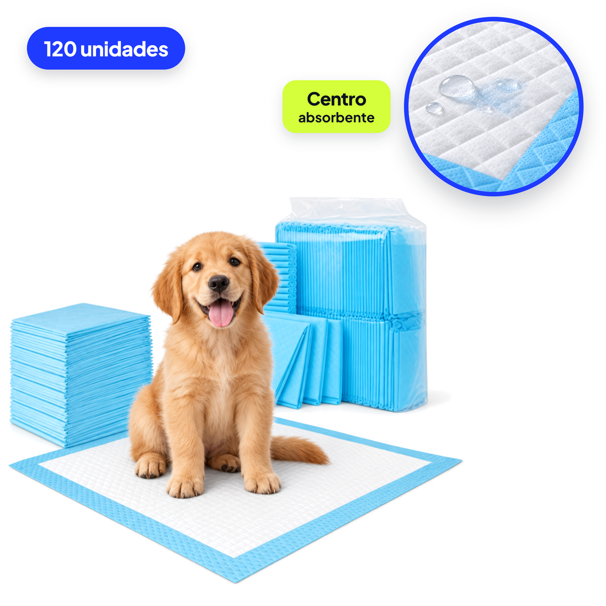 Sabanillas para perro 90×60, pack de 120 unidades