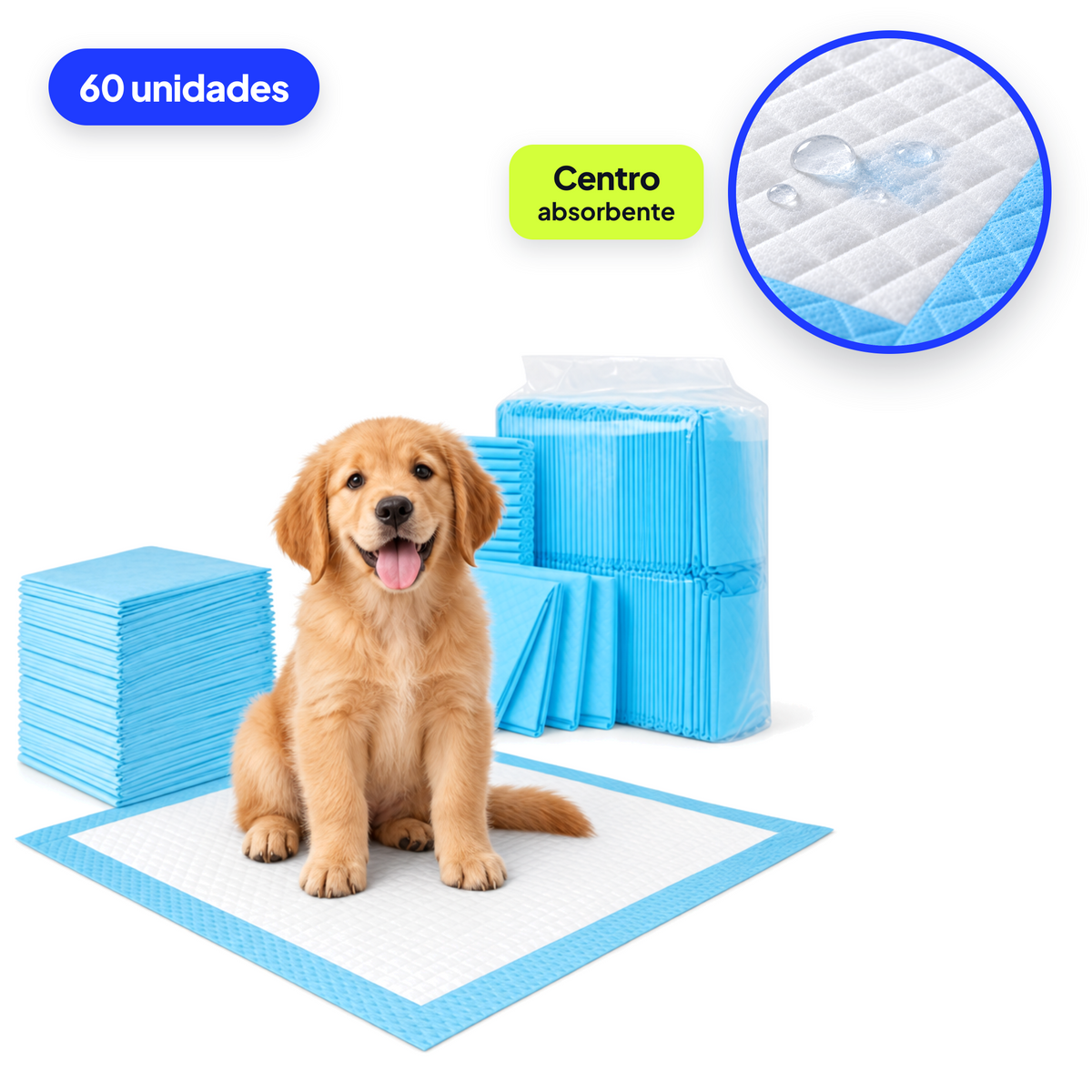 Sabanillas para perro 90×60, pack de 60 unidades
